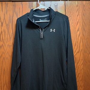Woman's Under Armour Black Quarter-Zip Athletic Pullover